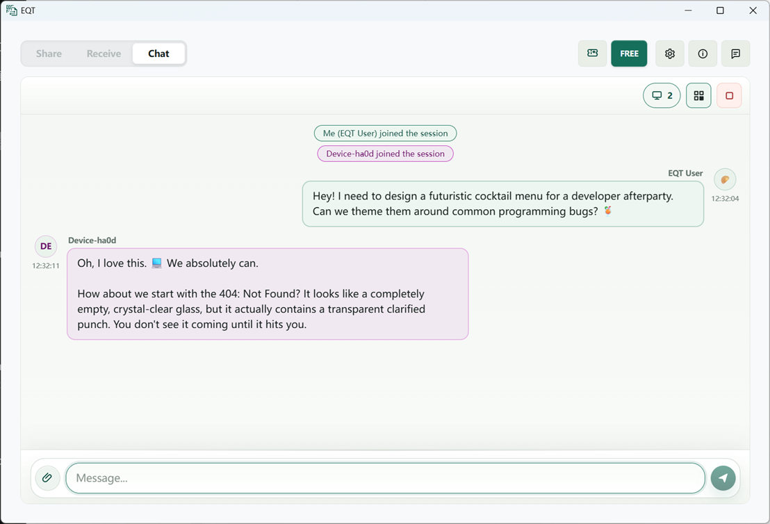 EQT Application Interface